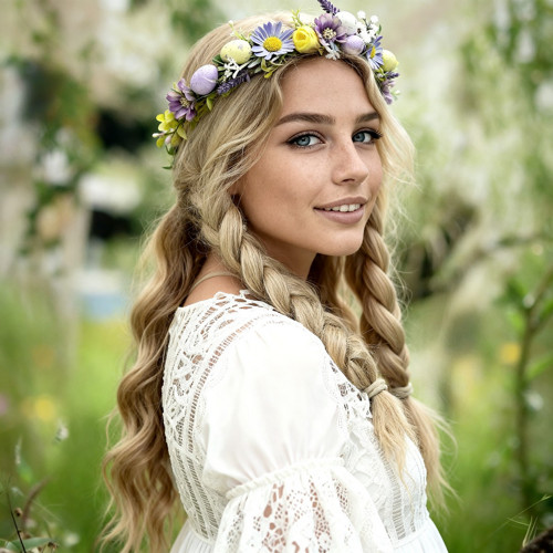 Velikonoční barevný věneček s vajíčky — foto 5