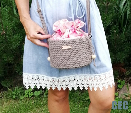 Špagátkový košík crossbody — foto 2