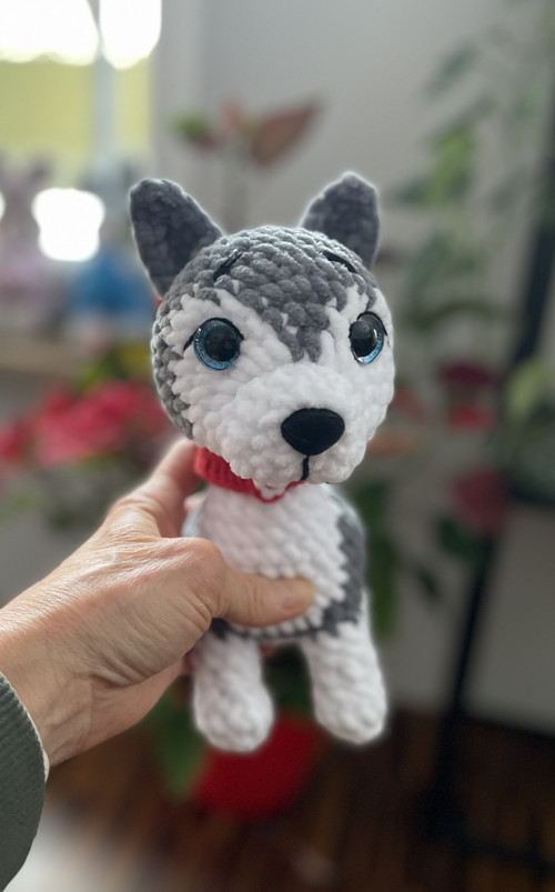 Háčkované štěňátko husky — foto 4