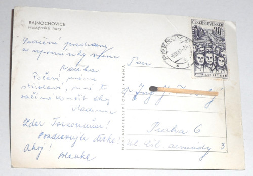 ČB POHLEDNICE • Rajnochovice, 1961 — foto 2