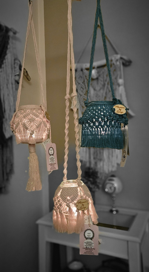 Boho Macrame Lucernička teal — foto 5