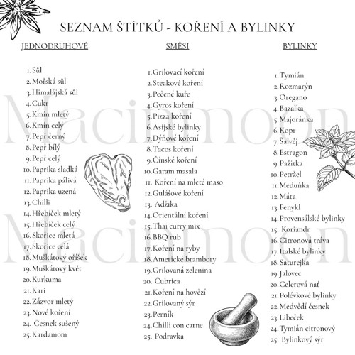 Kořenkové štítky — foto 2
