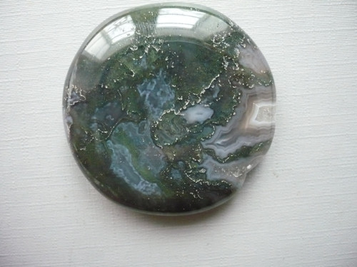 Placka - achát mechový 44 mm, č.973 — foto 2