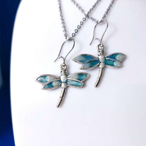 Náušnice visací - Dragonfly /26027/ — foto 2