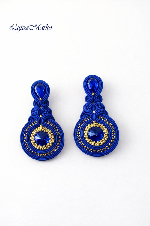 Jelena soutache / sutaš náušnice — foto 5