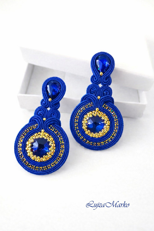 Jelena soutache / sutaš náušnice — foto 3