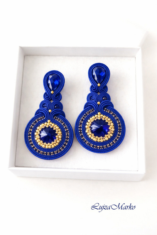 Jelena soutache / sutaš náušnice — foto 4
