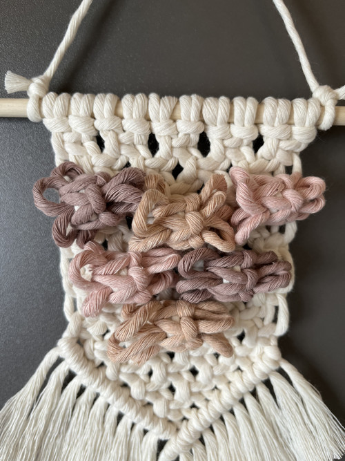 Macramé na zeď květy — foto 2