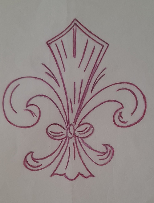 Fleur de lys, ručně vyšité — foto 2