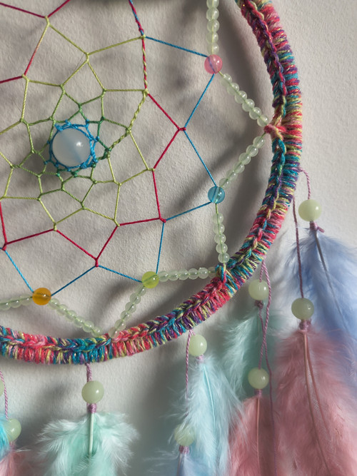 Lapač snů - Ø16 cm - multicolor NEON — foto 2
