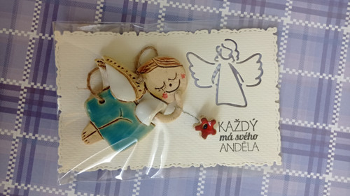 Andělíček na pověšení - keramika — foto 3