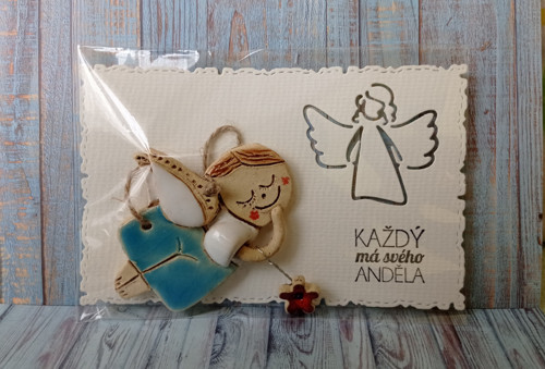 Andělíček na pověšení - keramika — foto 2