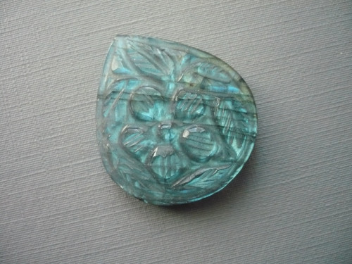 Kabošon - labradorit broušený 33 mm, č.6f — foto 2