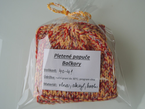 Pletené papuče č. 40-41 - barevné — foto 5