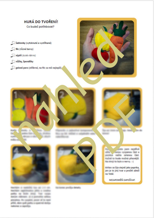 Zelenina z filcu - PDF NÁVOD — foto 3