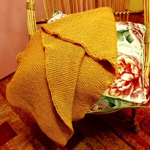 Kruhová šála hořčicová — foto 4