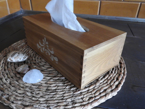 Krabička na kapesníky rustic dub — foto 3