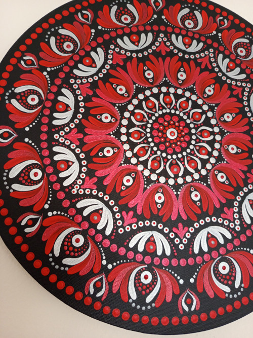 Mandala " Plamen lásky" - průměr 40 cm — foto 5