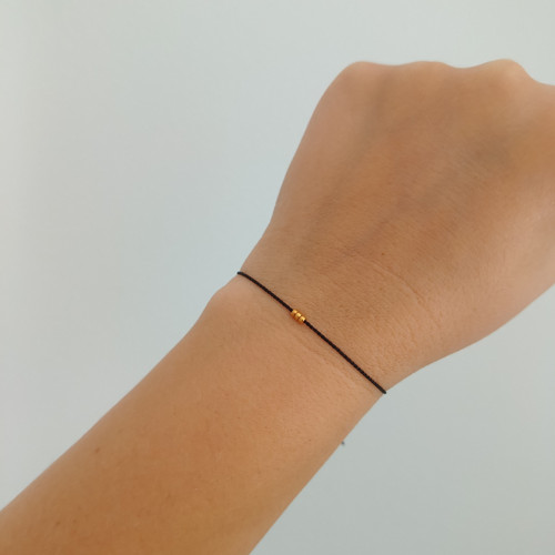 Náramek BASIC SILK (3) Luxury Gold ed. - black — foto 2
