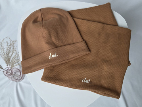 Dvouvrstvá čepice RIB - UNISEX Karamel — foto 3