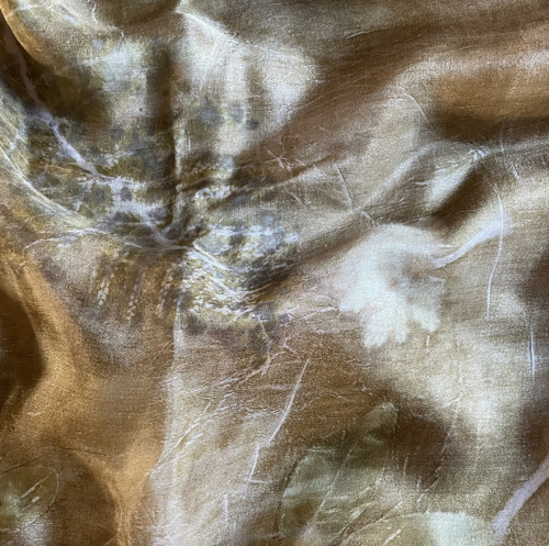 Hedvábná šála ecoprint — foto 4