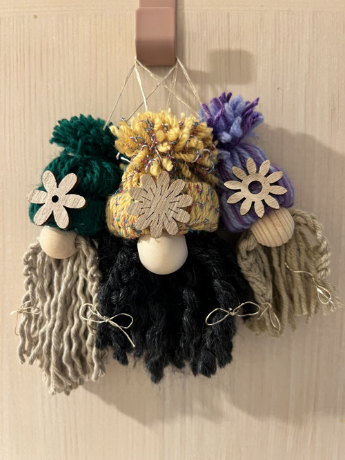 Macrame vánoční skřítek set 2 ks — foto 5