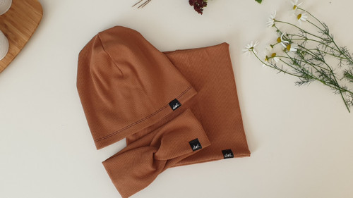 Nekonečná šála RIB - UNISEX Karamel — foto 4