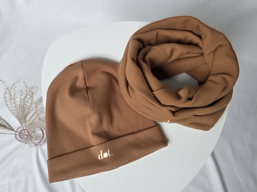 Nekonečná šála RIB - UNISEX Karamel — foto 3