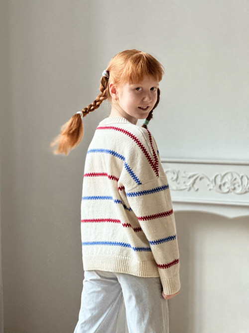 Dětský svetr inspirovaný Pippi – 8–10 let — foto 2