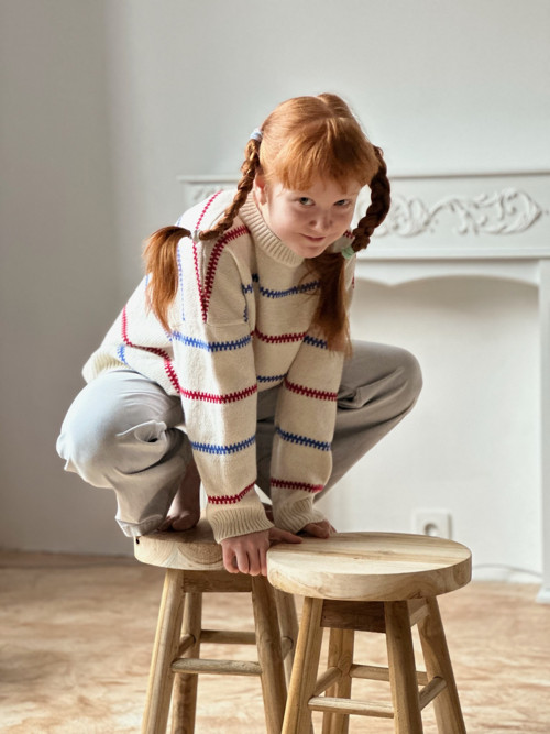 Dětský svetr inspirovaný Pippi – 8–10 let — foto 6