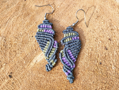 Originální macramé náušnice — foto 2