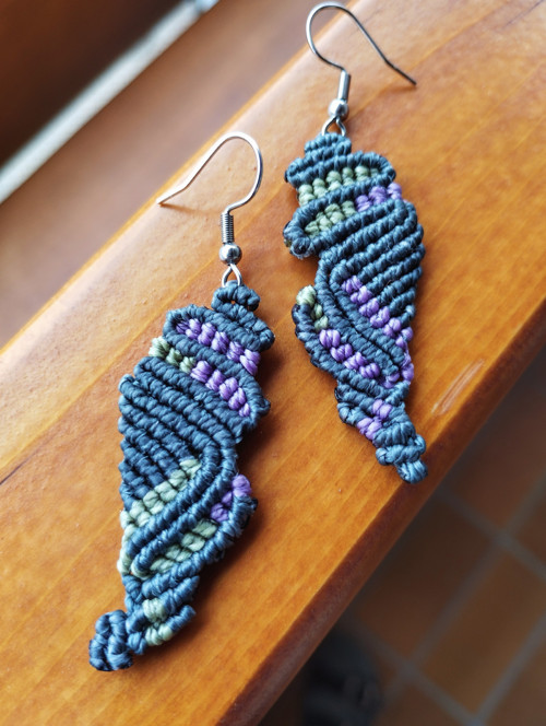 Originální macramé náušnice — foto 3