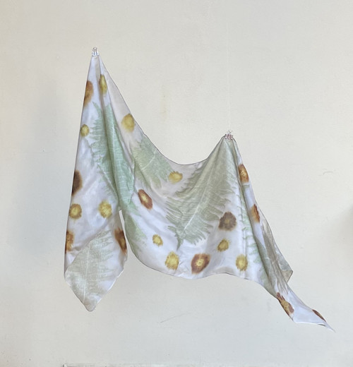 Hedvábná šála ecoprint — foto 5
