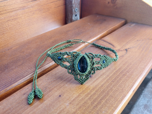 Macramé náhrdelník s onyxem — foto 2