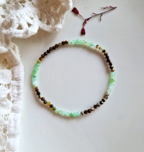 Ombré náramek*chryzopras*broušený — foto 4