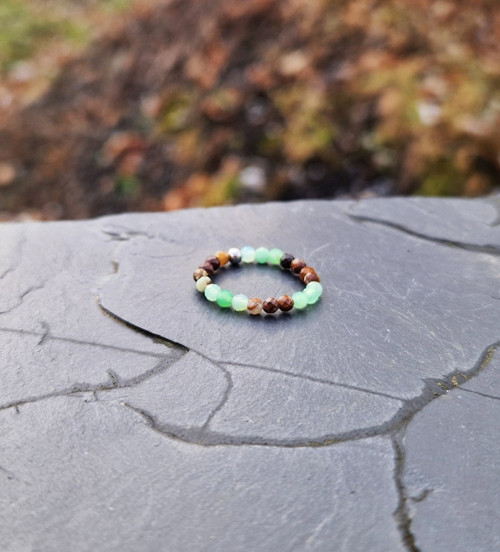 Ombré prsten*chryzopras*broušený — foto 2
