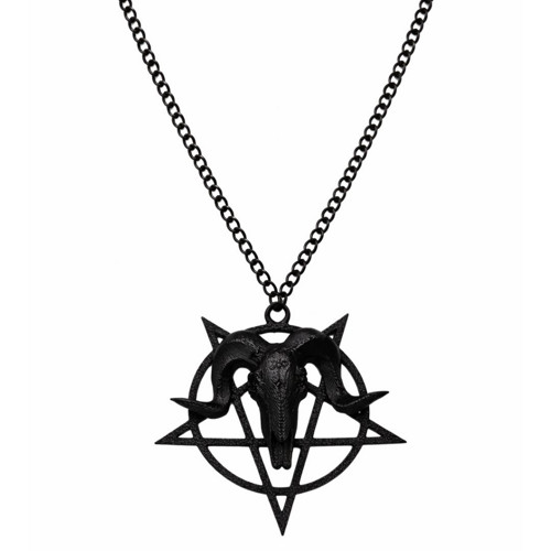 Occult Goth Náhrdelník řetízek Baphomet — foto 2