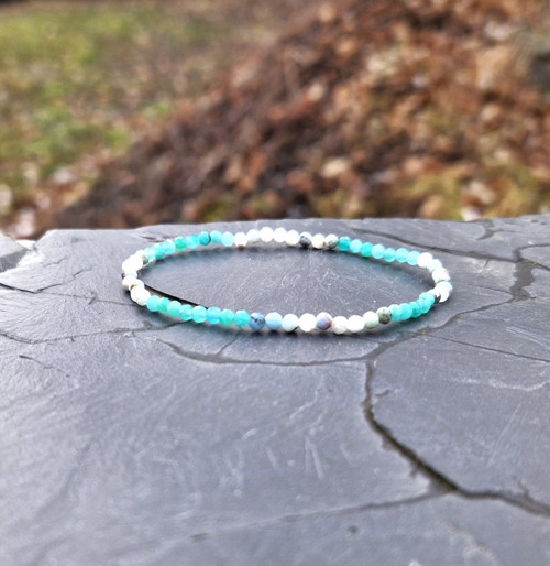 Ombré náramek*larimar*amazonit*broušený — foto 5