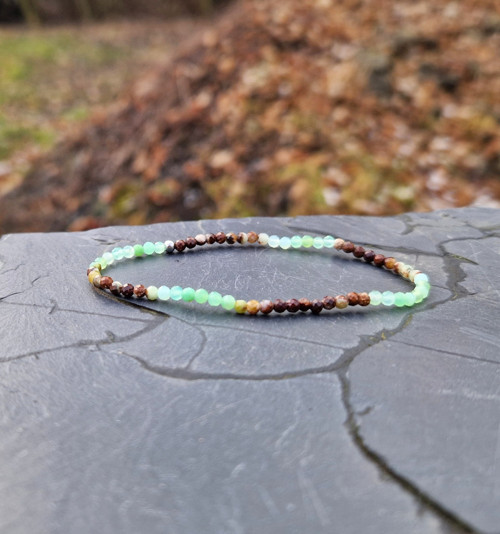 Ombré náramek*chryzopras*broušený — foto 2