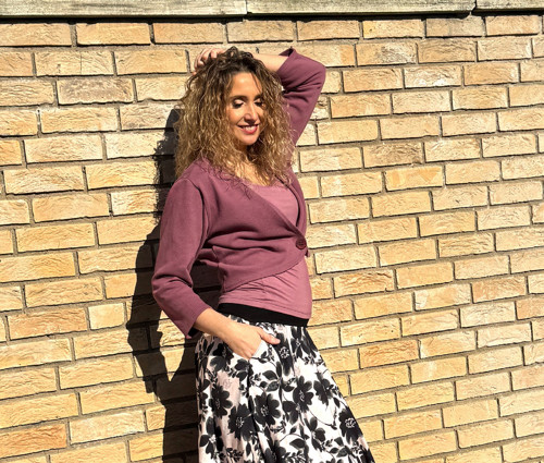 Kardigan krátký mauve — foto 3