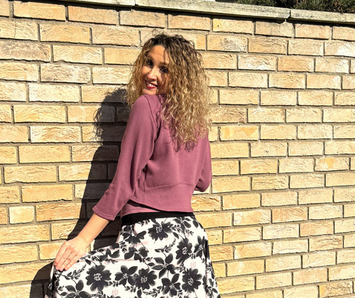 Kardigan krátký mauve — foto 5