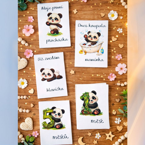 Milníkové kartičky Panda – 52 ks — foto 2