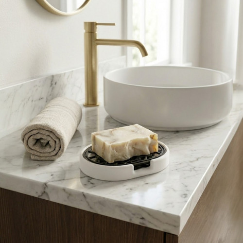 Designová miska na mýdlo - Bílá a černá — foto 2