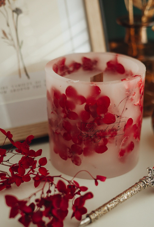 Svíčka "Hydrangea Royale" Velký cylindr — foto 3