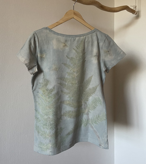 Bavlněné tričko ecoprint — foto 2