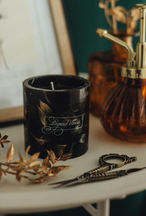 Svíčka "Ruscus Noir Prestige"Velký cylindr — foto 4