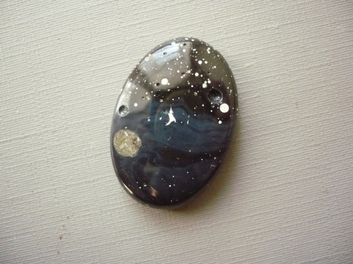 Kabošon - obsidián modrý 27 mm, č.12f — foto 2