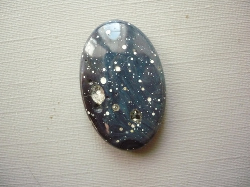 Kabošon - obsidián modrý 28 mm, č.14f — foto 2
