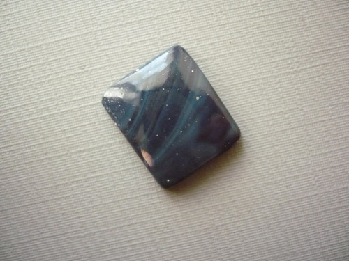 Kabošon - obsidián modrý 17 mm, č.36 — foto 2