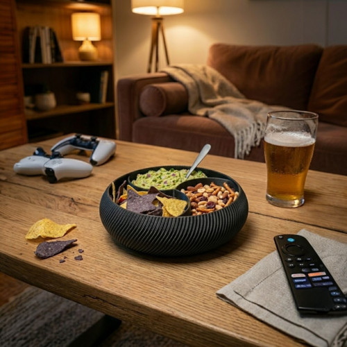 Designová miska na chipsy - Černá — foto 2